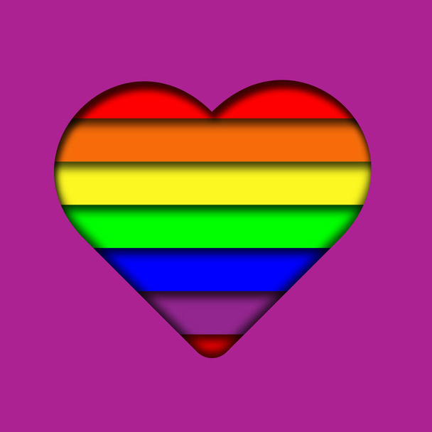Be Proud LGBTQ + Pride Logo Design with Rainbow. Vector Pride Design Template for Social Media Post, Banner, Logo, Symbol, Illustration  - Вектор, зображення