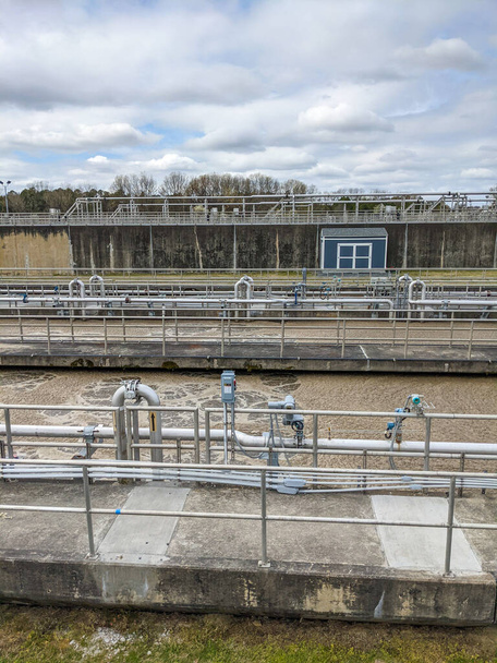 at a wastewater treatment plan in usa - Photo, Image