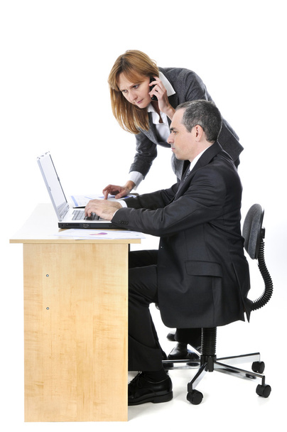 Business team working together isolated on white background - Zdjęcie, obraz
