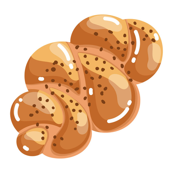 bakery braid bread - Vector, Imagen