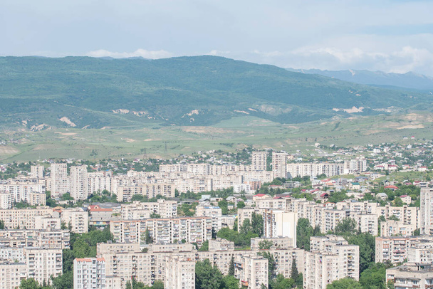Obytná oblast Tbilisi, vícepodlažní budovy v Gldani a Mukhiani. Georgia - Fotografie, Obrázek