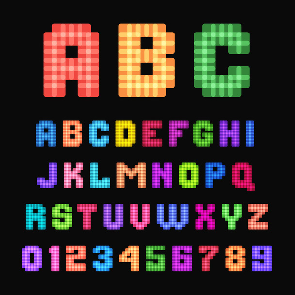 Pixel font. - Διάνυσμα, εικόνα