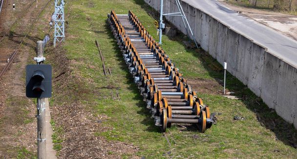 Pairs of train wheels, lying in the open air. - Photo, Image