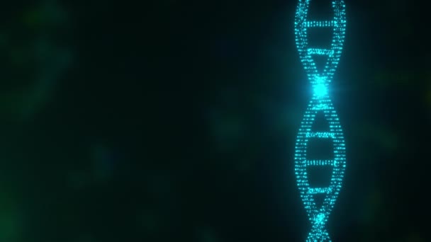Dijital ışıltılı DNA sarmalı. - Video, Çekim