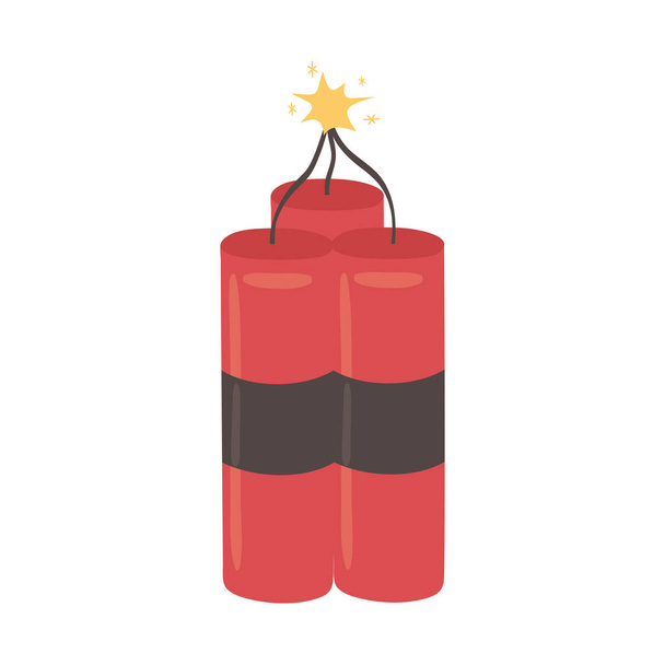 dynamite bomb burning - Vecteur, image