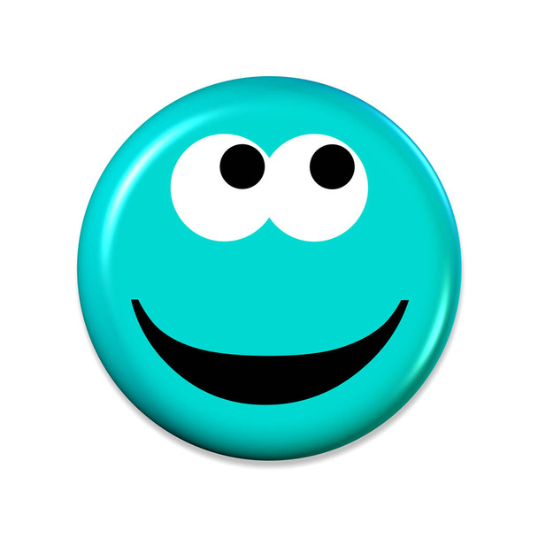 Emoticon in a good mood,3d- illustration - Photo, Image