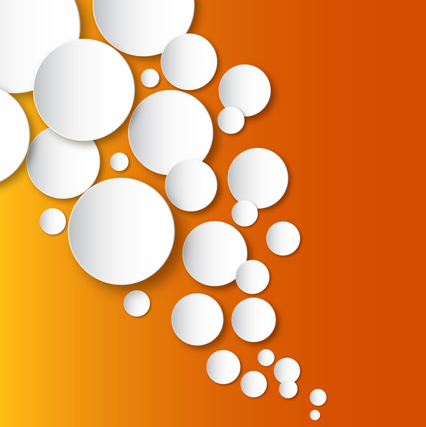 λευκούς κύκλους σε πορτοκαλί φόντο. - Φωτογραφία, εικόνα