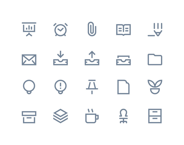 Office icons. Line series - Vector, Image