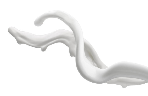 close up of  a milk splash on white background - Fotografie, Obrázek