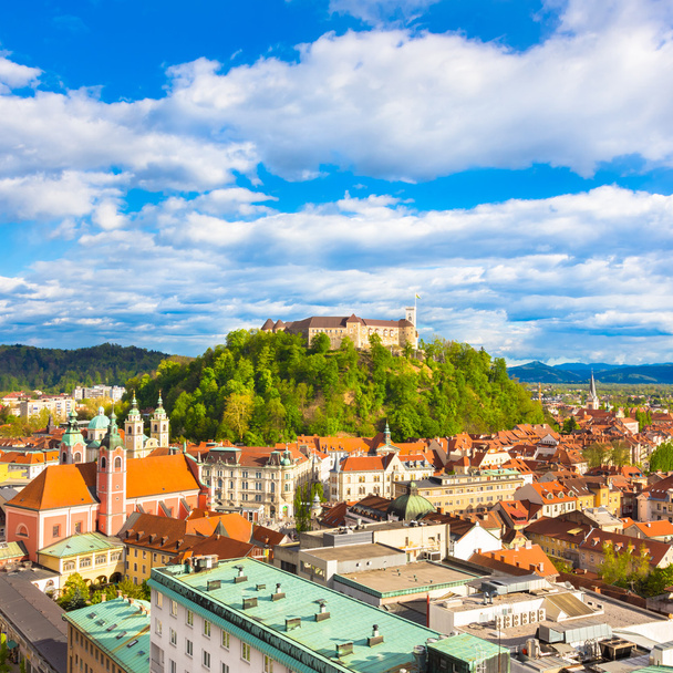 panoráma, ljubljana, Szlovénia, Európa. - Fotó, kép