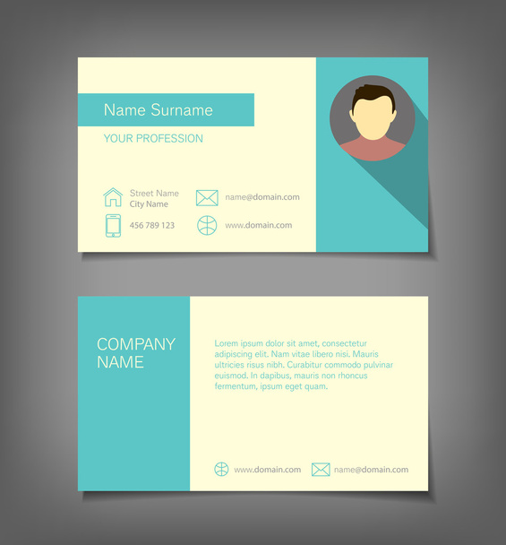 Business Card Template - Vector, Image