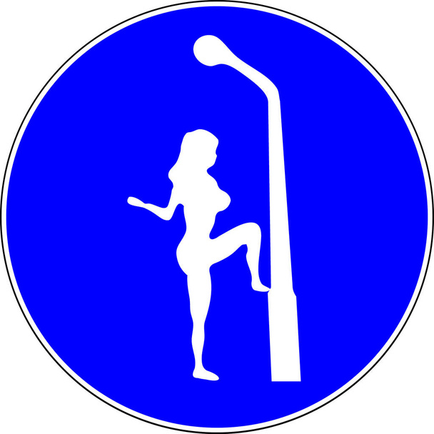 Prostitución permitida señal azul - Foto, imagen