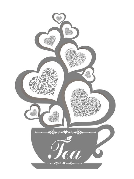 tea concept vector illustration background - Вектор, зображення