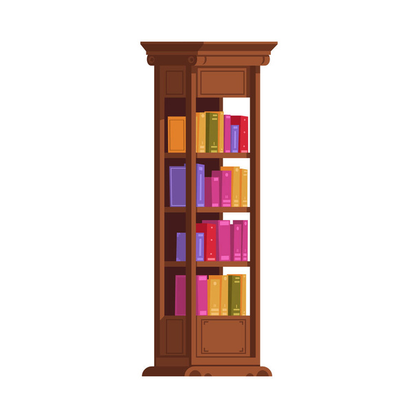 Cabinet Rack Books Composition - Vetor, Imagem