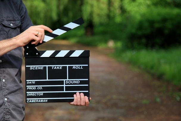 clapperboard in hand - Photo, Image