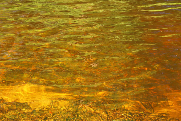 Καθαρά νερά ενός ποταμού Cornish που δείχνουν τις λασπωμένες καφέ πέτρες από κάτω - Φωτογραφία, εικόνα