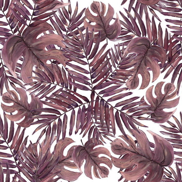 Bezešvé akrylové ručně kreslené květinový vzor - Fotografie, Obrázek