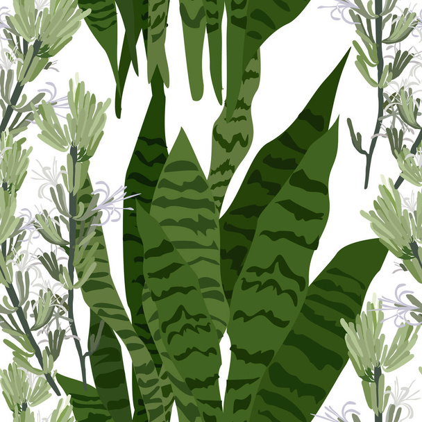 Abstract seamless pattern with leaves. Vector fail. - Vetor, Imagem
