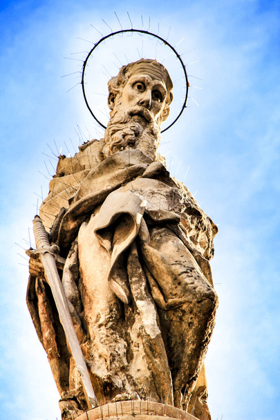 Murcia Katedrali 'nin ana cephesinin heykeli. - Fotoğraf, Görsel
