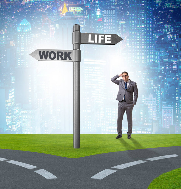 Pracovní život nebo domácí rovnováha podnikatelský koncept - Fotografie, Obrázek