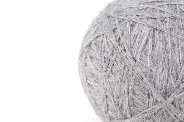 Grey woolen ball - Foto, Imagem