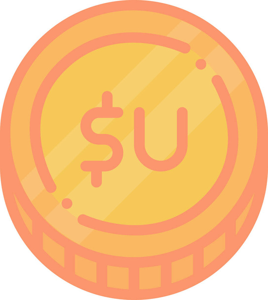 απεικόνιση διανυσμάτων εικονιδίων νομίσματος πέσο  - Διάνυσμα, εικόνα