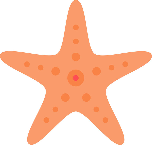 starfish flat icon, vector illustration - Vector, Image