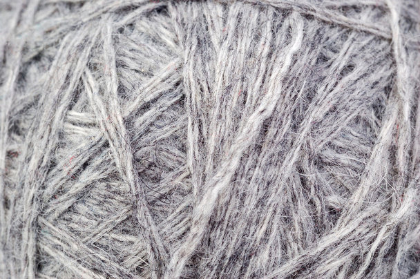 Grey yarn texture - Photo, Image