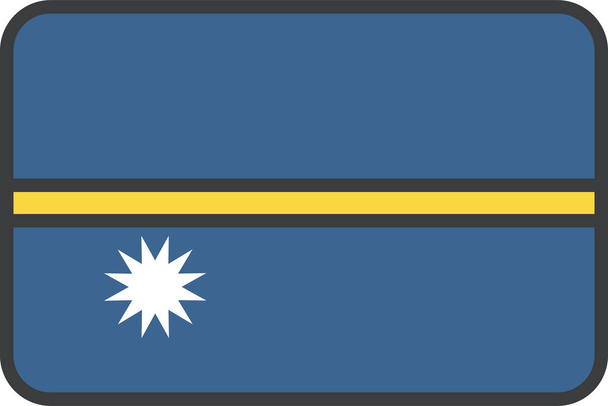 nauru ország zászló, vektor illusztráció  - Vektor, kép