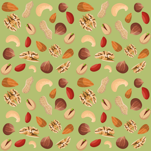 Nut mix seamless pattern - Vektor, kép