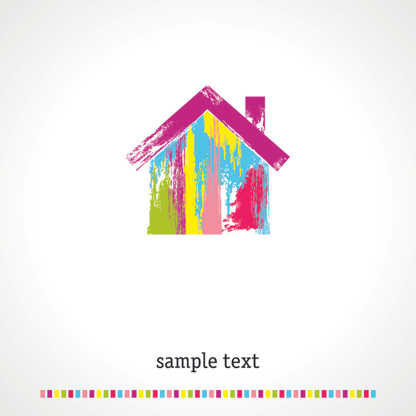 Grunge house icon - Vector, Image