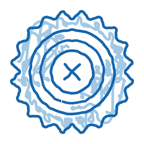 zákaz řízení nakreslit ikonu vektoru. Ručně kreslený modrý čmáranice zákaz jednání znamení. izolovaný symbol ilustrace - Vektor, obrázek
