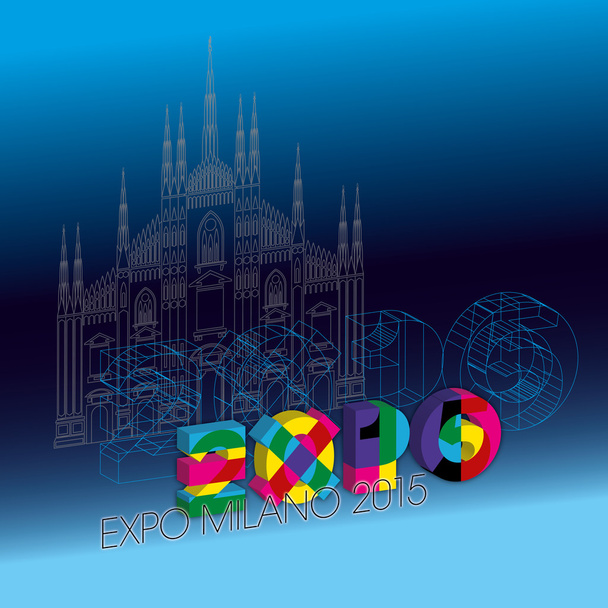 Expo 2015-ig - Vektor, kép