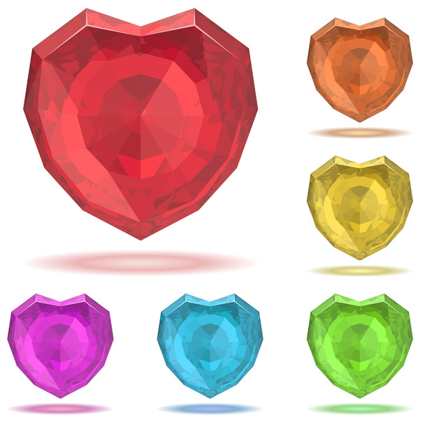 Ruby heart - Vetor, Imagem