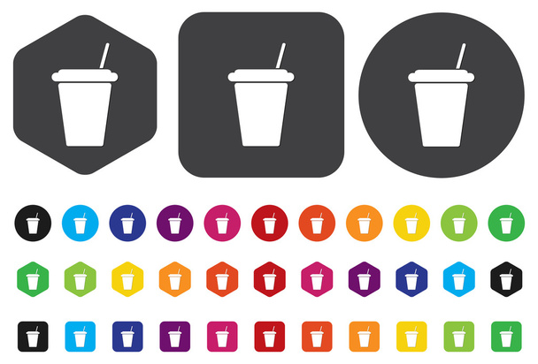 Soft drink icon - Vector, imagen