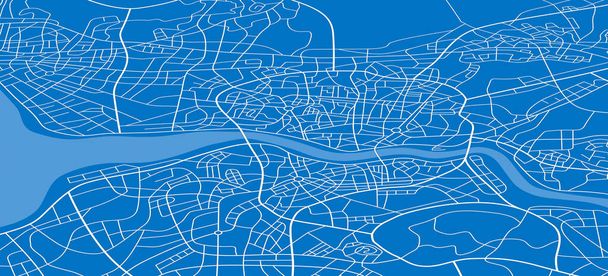 Un mapa genérico de la ciudad ilustración - Foto, Imagen