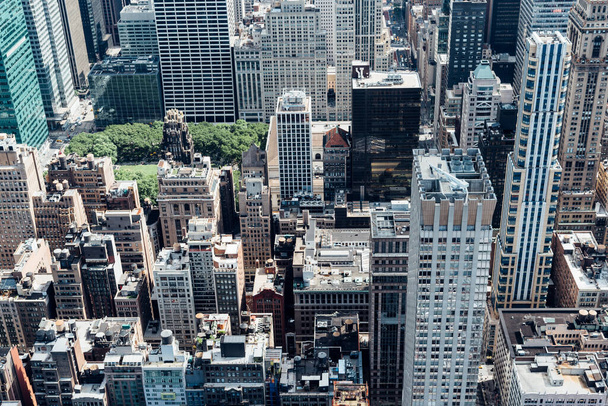 エンパイアステートビルから見たニューヨークの空中風景 - 写真・画像