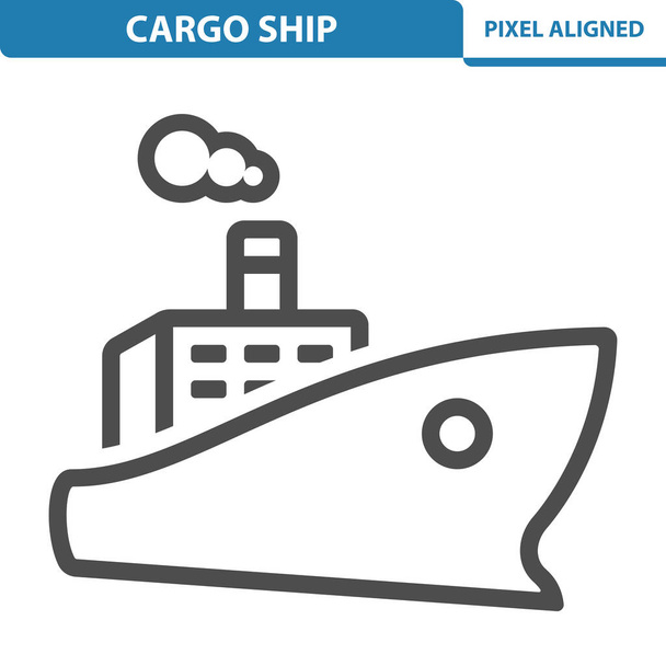 Buque de carga, Icono del barco de crucero - Vector, imagen