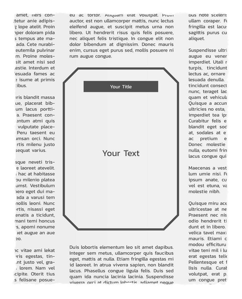 Newspapers with lorem ipsum text and empty box for your business and advertising text. - Vector, Image
