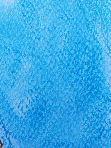 Světle modrá textura křídy pastelové kresby na akvarelovém papíru - Fotografie, Obrázek