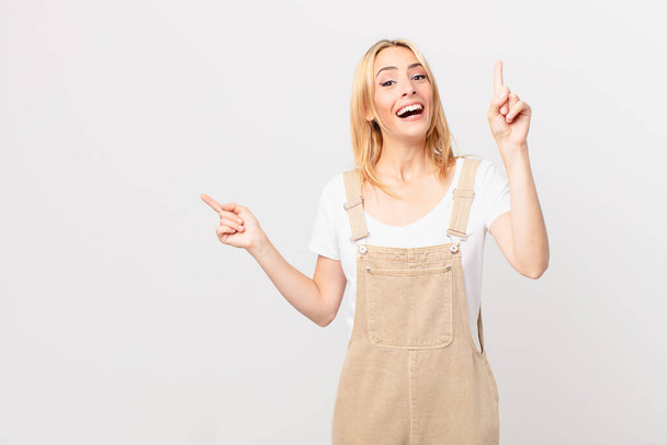 young blonde woman feeling like a happy and excited genius after realizing an idea - Photo, Image