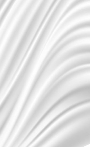 Αφηρημένο λευκό φόντο, κυματιστές λευκές γραμμές, πτυχώσεις - Vector illustration - Διάνυσμα, εικόνα