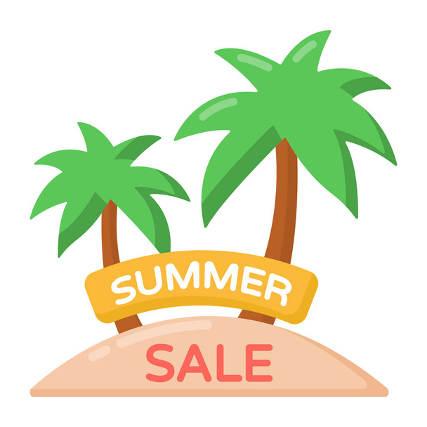 summer sale, vector illustration - Vector, Imagen