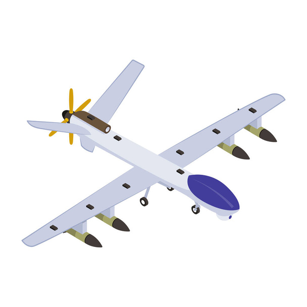 airplane icon. isometric of plane vector symbol stock illustration. isolated on white background - ベクター画像