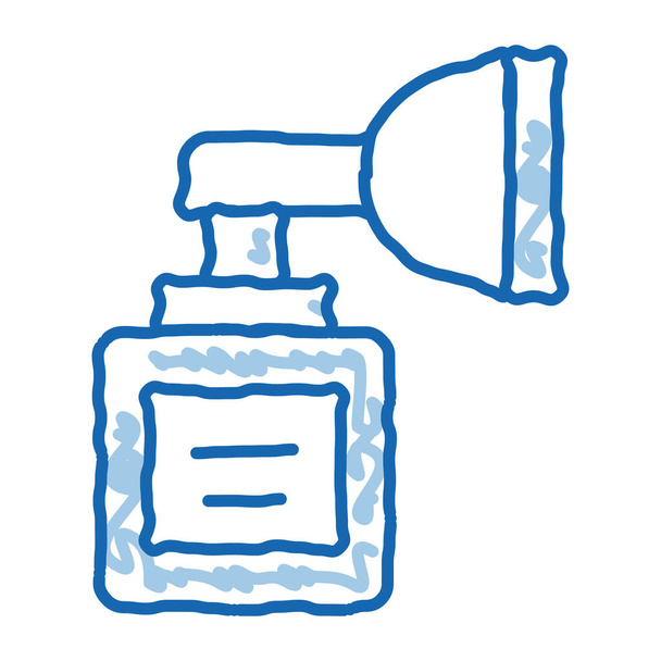 illustration dessinée à la main d'icône de doodle d'inhalateur médical - Vecteur, image