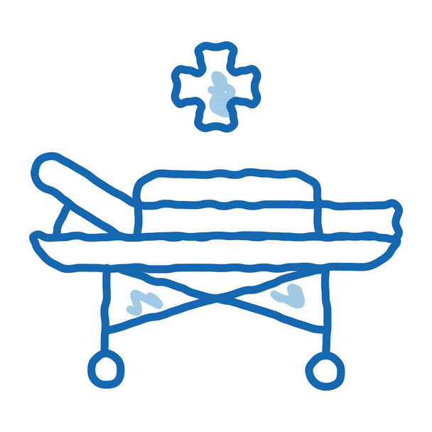 icône de doodle fauteuil roulant médical illustration dessinée à la main - Vecteur, image