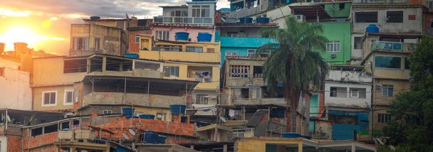  favelas van Rosinha in Rio de Janeiro. Brazilië - Foto, afbeelding
