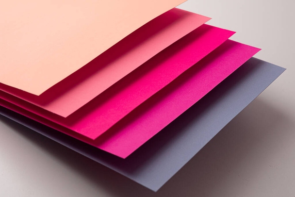 Mixed Colour Origami Paper gradient perspective stock pink magenta purple - Fotografie, Obrázek