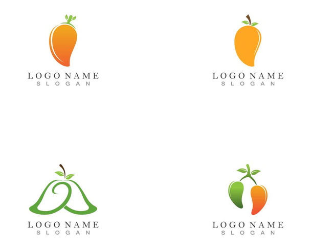 Mango fruits logo and symbols vector - Vector, Image