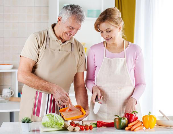 Senior Couple in the kitchen - Photo, Image
